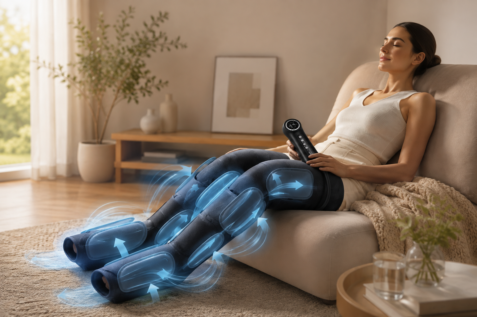 Air compression leg recovery boots
